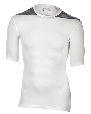 Final SALE!  adidas Techfit Base Shortsleeve ice blue + white