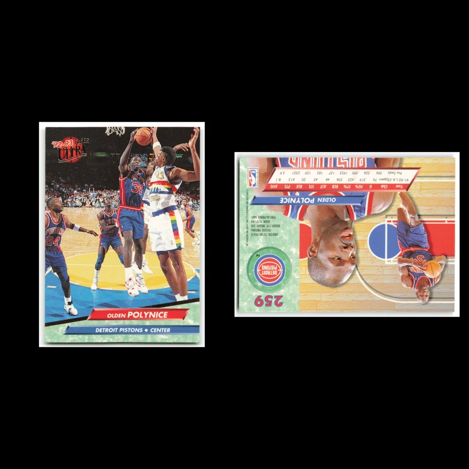 Olden Polynice #59 1993 Fleer Ultra Detroit Pistons Basketball Card NBA NM - Image 3 of 3
