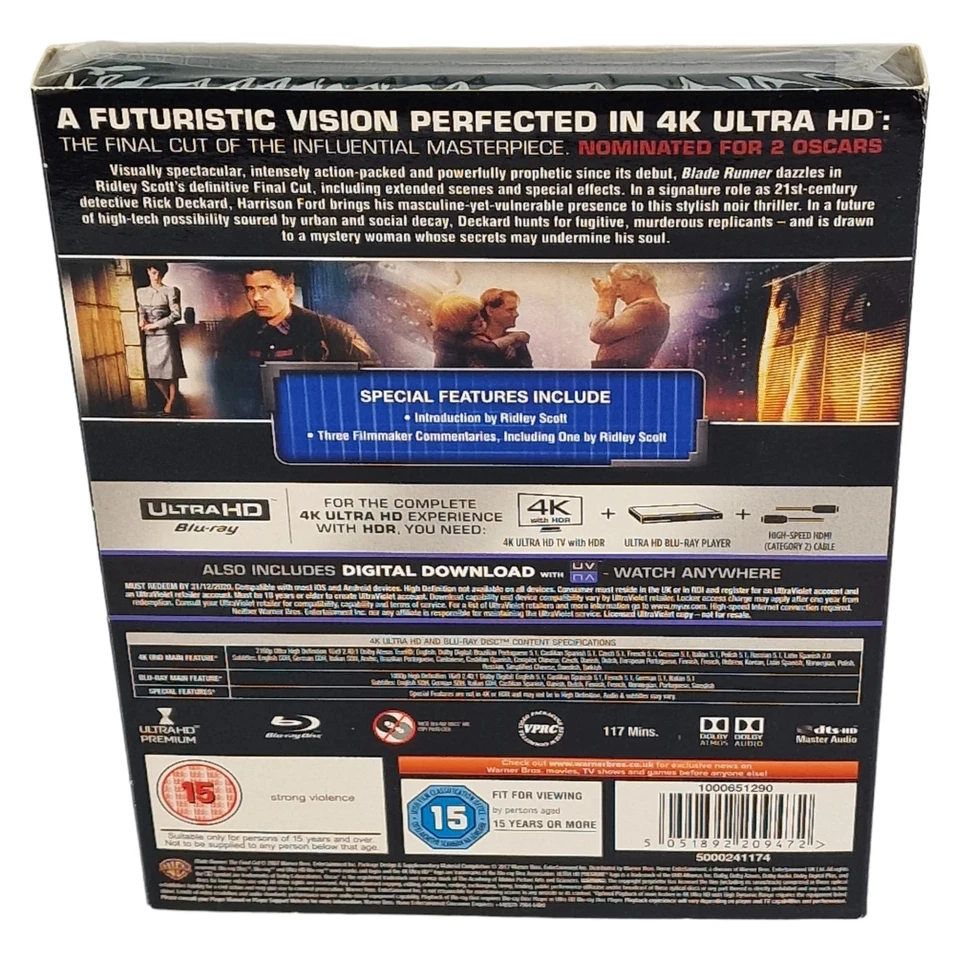 Blade Runner 4K VF Ultra HD + Blu-Ray / The Final Cut Avec Sleeve Cover Ohne Re - Bild 3 von 4