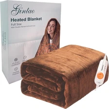 Electric Heated Blanket Full Size Double Flannel Blanket 3 Heating Levels 72x84