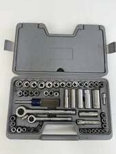 Vintage CRAFTSMAN 51 Pc SAE Metric Socket Set 3/8" & 1/4" Drive USA /rw