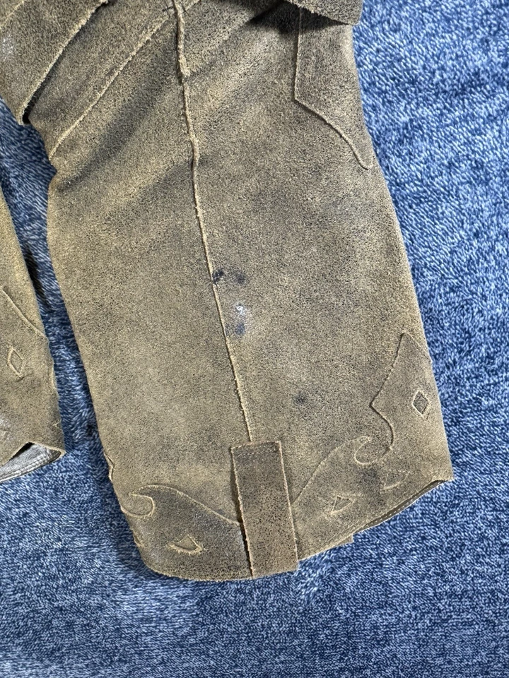 MIA Leather Western Boots Green Distressed Harness Western Biker Cowboy Sz 8.5 - Image 4 of 4