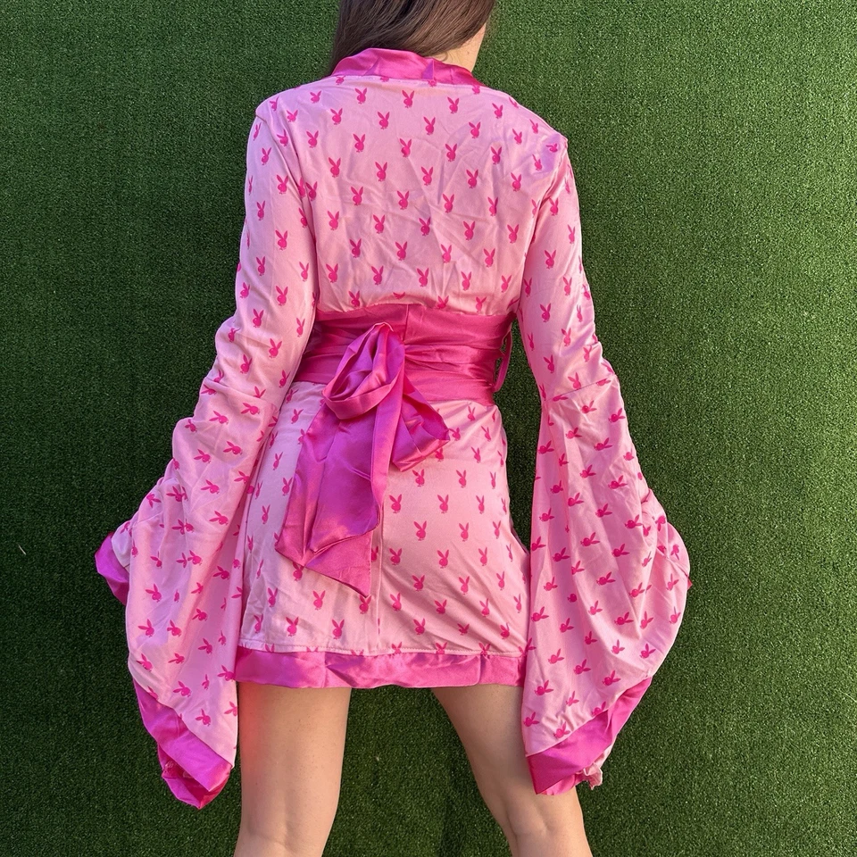 Sexy Vestido Disfraz Playboy Geisha Kimono Japonés NUEVO Grande Sin Cinturón Foto 3 de 4