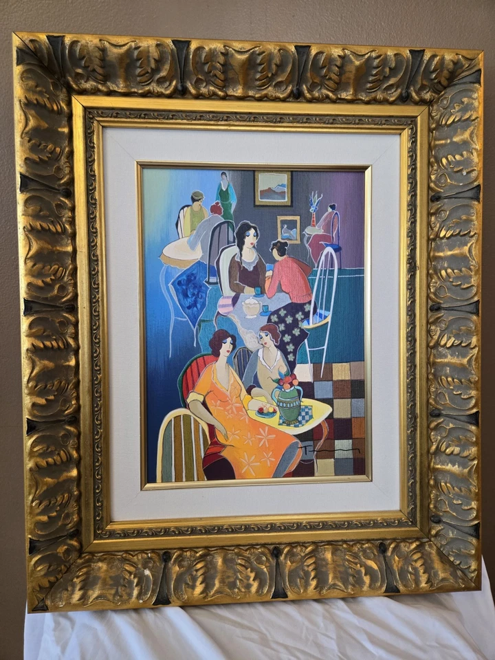 Itzchak Tarkay Serigraph Winding Down #1 Limited Edition Numbered Framed - Image 2 of 4