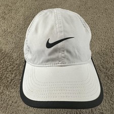 Nike Rafa Nadal Academy Hat Cap Strap Back Mens White Dri-FIT One Size Tennis