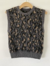 Massimo Dutti Italy Alpaca Blend Animal Print...