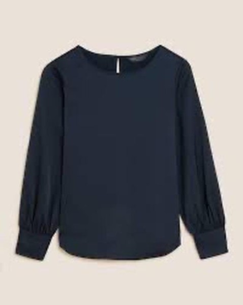 Women Rachel Zoe Shirt Navy Polyester 38 / M / 46