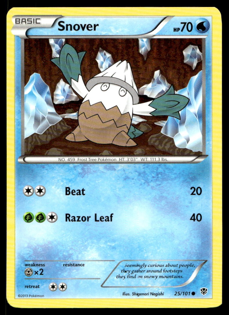 NM Snover [Plasma Blast 25/101] Common Pokemon TCG