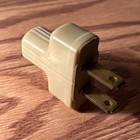 Vintage White Bakelite Lamp Style with Electric Plug 3 Fluted Designs On Sides — photo 4