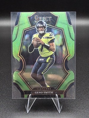 2022 Panini Select - Premier Level Geno Smith #189 Neon Green Prizm Die-Cut /299