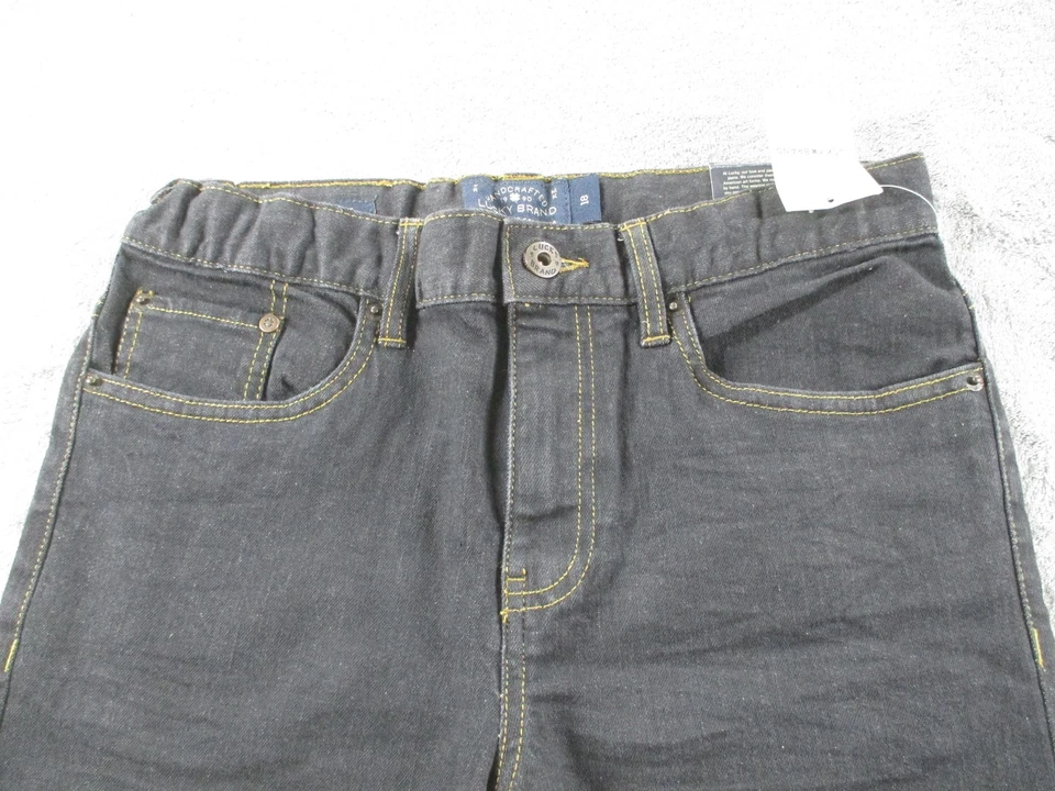 Lucky Brand Jeans Youth 18 Black Classic Straight Denim Dark Wash 5 Pocket Kids - Image 2 of 4