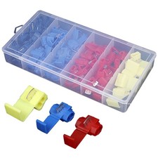 65PCS Insulated 12-10 AWG T-Taps Quick Splice Wire Terminal Connectors Combo Kit
