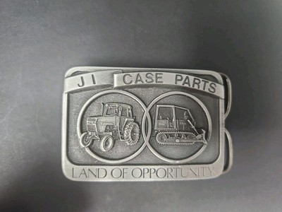 Vintage 1986 Case Parts Trade Fair Limited Numbered Edition Pewter Belt Buckle