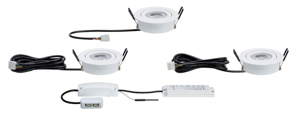 Paulmann Smarthome Zigbee Lens Einbauleuchten Set Led 3X4,8W Rgbw Schwenkbar 230-image
