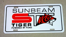 Sunbeam Tiger  license plate car tag  Ford V8 powered Sunbeam Alpine