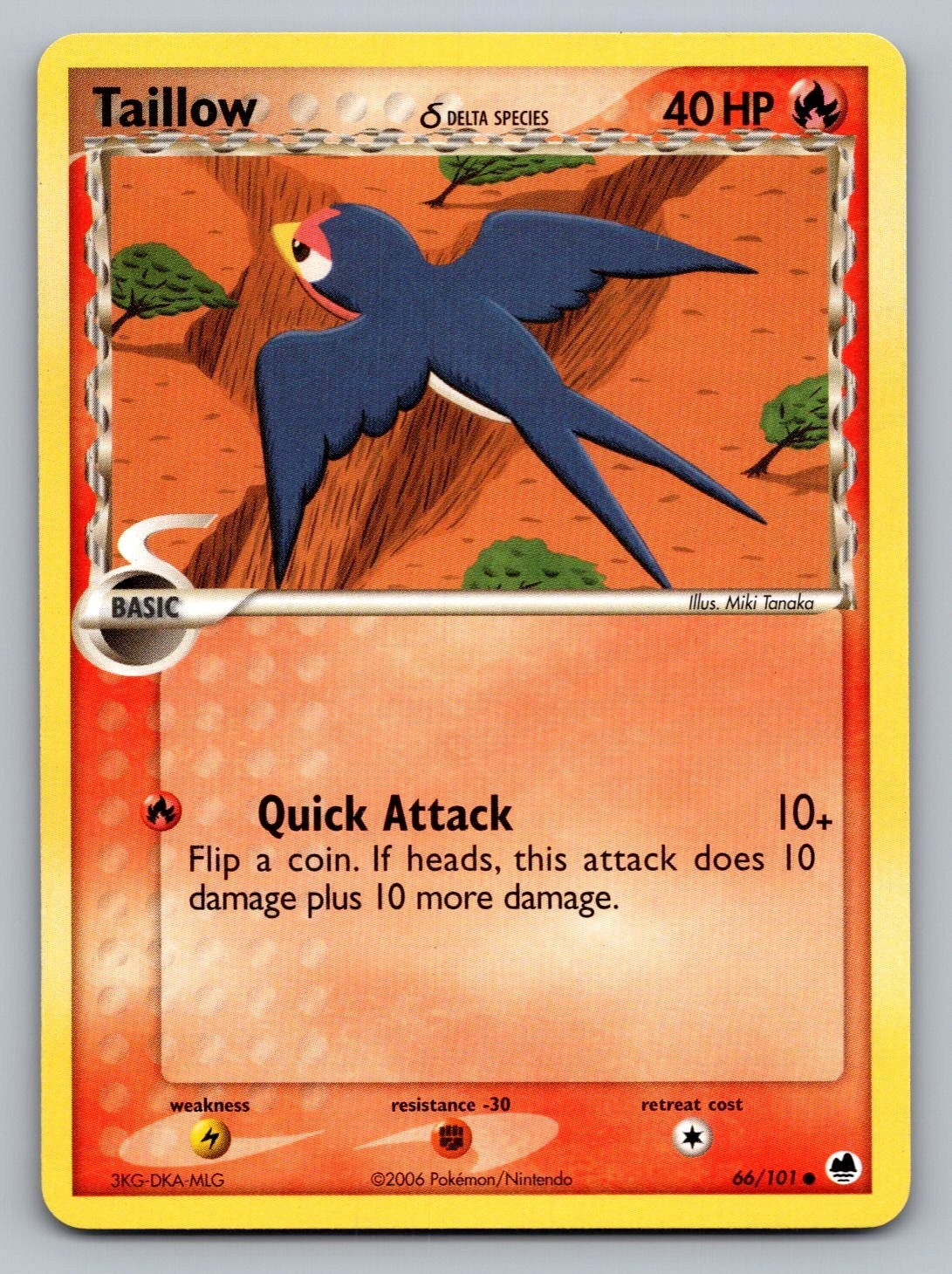 Pokemon TCG Dragon Frontiers Taillow #66