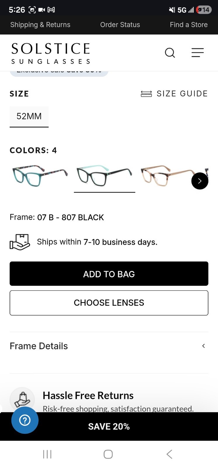 Kate Spade Eyeglasses Frame Model KS JALINA 2 07  B 52 Nwt Msrp $195 thumbnail 3