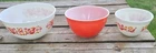 Vintage MCM Pyrex 3 Piece Set Friendship Mixing Stacking Bowls #401 #402 #403