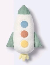 Cloud Island Rocket Plush Toy Baby Gender Neutral 13" Pillow - New Age 0 