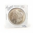 1921 Morgan $1 Silver Coin Uncertified Ungraded Business Strike 0.9 Fineness
