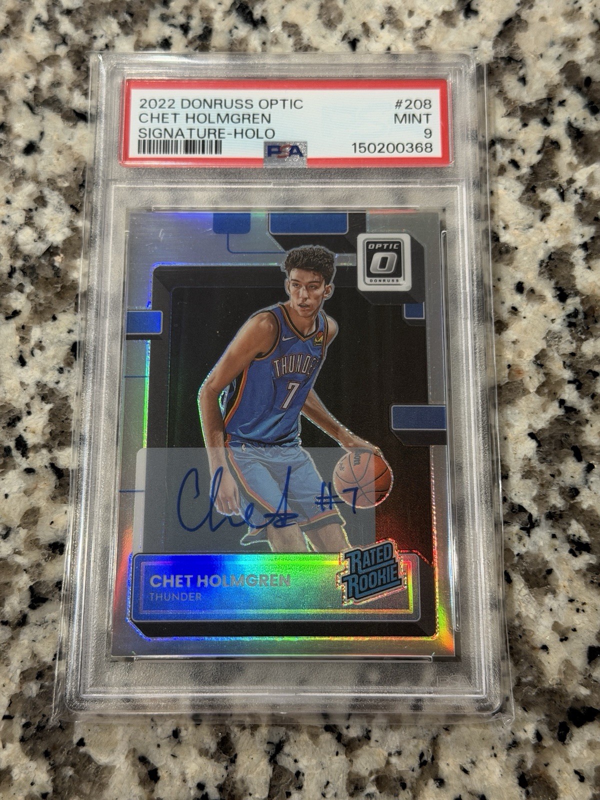 2022-23 Donruss Optic - Rated Rookie Chet Holmgren #208 Holo Prizm Signature