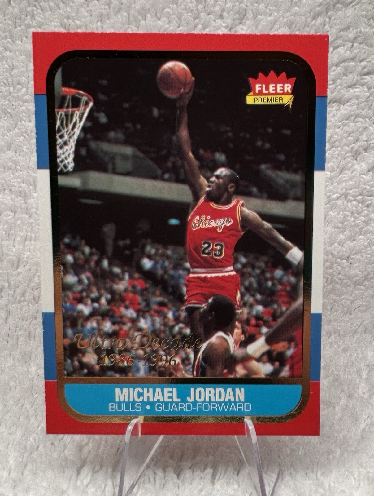 1996-97 Fleer Ultra #U-4 Decade of Excellence Michael Jordan Chicago Bulls, HOF