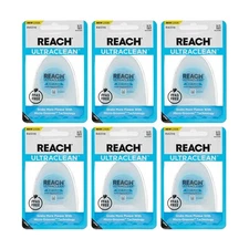 REACH Ultraclean Dental Floss, Mint, Plaque Remover for 540 Foot (Pack of 6) 
