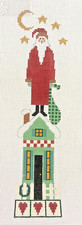 Hand-painted Needlepoint, Santa on the Roof, NEW, 18m