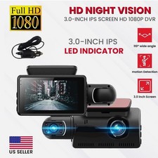 1080P Dual Lens Car DVR Dash Cam Video Recorder G-Sensor Front and Inside Camera