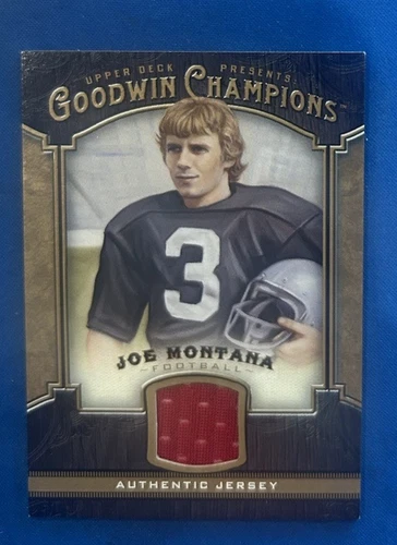 Joe Montana 2014 Upper Deck Goodwin Champions Game Used Jersey Patch 🔥🔥 49ers