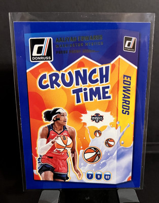 2025 Panini WNBA Donruss Crunch Time Press Proof Blue Aaliyah Edwards #4