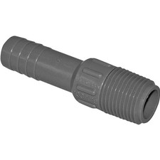 Adaptador de tubería Boshart UPPA-05, 1/2 pulgada, MPT x inserto, polietileno, gris