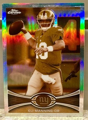 JERSEY NUMBER MATCH! 2012 Topps Chrome Eli Manning Refractor 10/99! GIANTS READ!