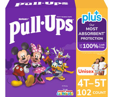 Huggies Pull-Ups Plus Training Pants Unisex Size 4T-5T 38-50 lbs 102 Count