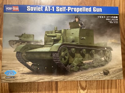 Hobbyboss 82499 1/35 Soviet AT-1 Self-Propelled Gun Model Kit New Open Box