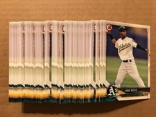 Lot (70) JORGE MATEO Oakland A's 2018 Bowman Baseball paper base prospect cards