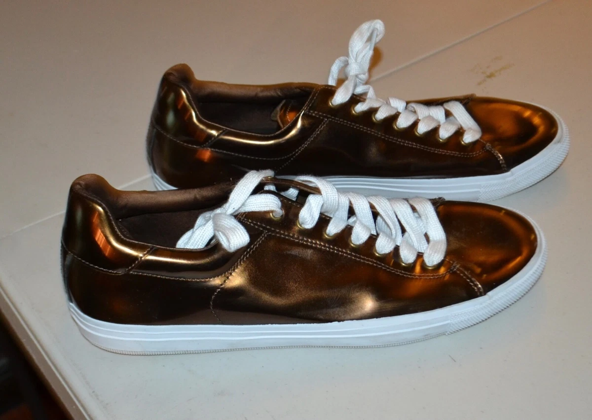 Zara man men shinny brown shoes 2419 202 249 size 12 us 44 eur lace up
