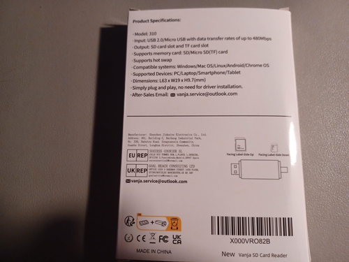 Vanja Memory Card Reader Neu - Afbeelding 2 van 2