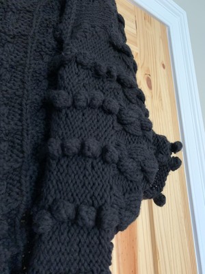 Cardigan Pull Femme Adam Plus Eve Adam Lippes Noir Laine Boucles - Taille S - Occasion Très Bon État