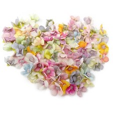 100 PCS Assorted Fabric Flower Heads 1" Artificial Floral DIY Wedding Decor