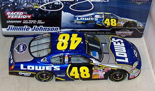 1:24 ACTION 2007 #48 LOWE'S KOBALT JIMMIE JOHNSON LAS VEGAS RACED WIN 1/1380 MIB - Picture 2 of 6