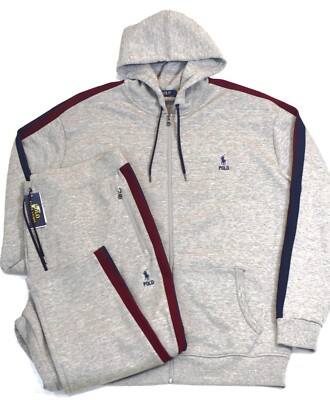 Polo Ralph Lauren Double Knit Tracksuit Hoodie Pants Logo Set 3XB 3X Big NWT