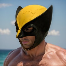 Cosplay Halloween Deadpool Latex Mask Marvel Wolverine Headgear Helmet Prop Xmen