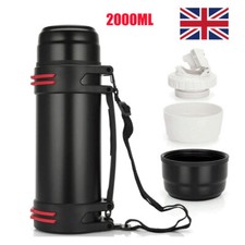 Large 2L Stainless Steel Flask Hot & Cold Tea Drink Thermos Vacuum Bottle Handle