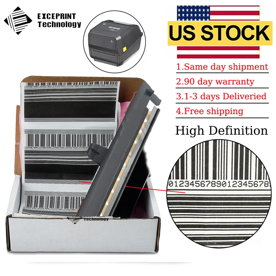 ✅Cabezal de impresión para impresora Zebra ZD420T ZD620T ZD621T 203dpi P1080383-226 Stock EE. UU.✅ Foto 2 de 3