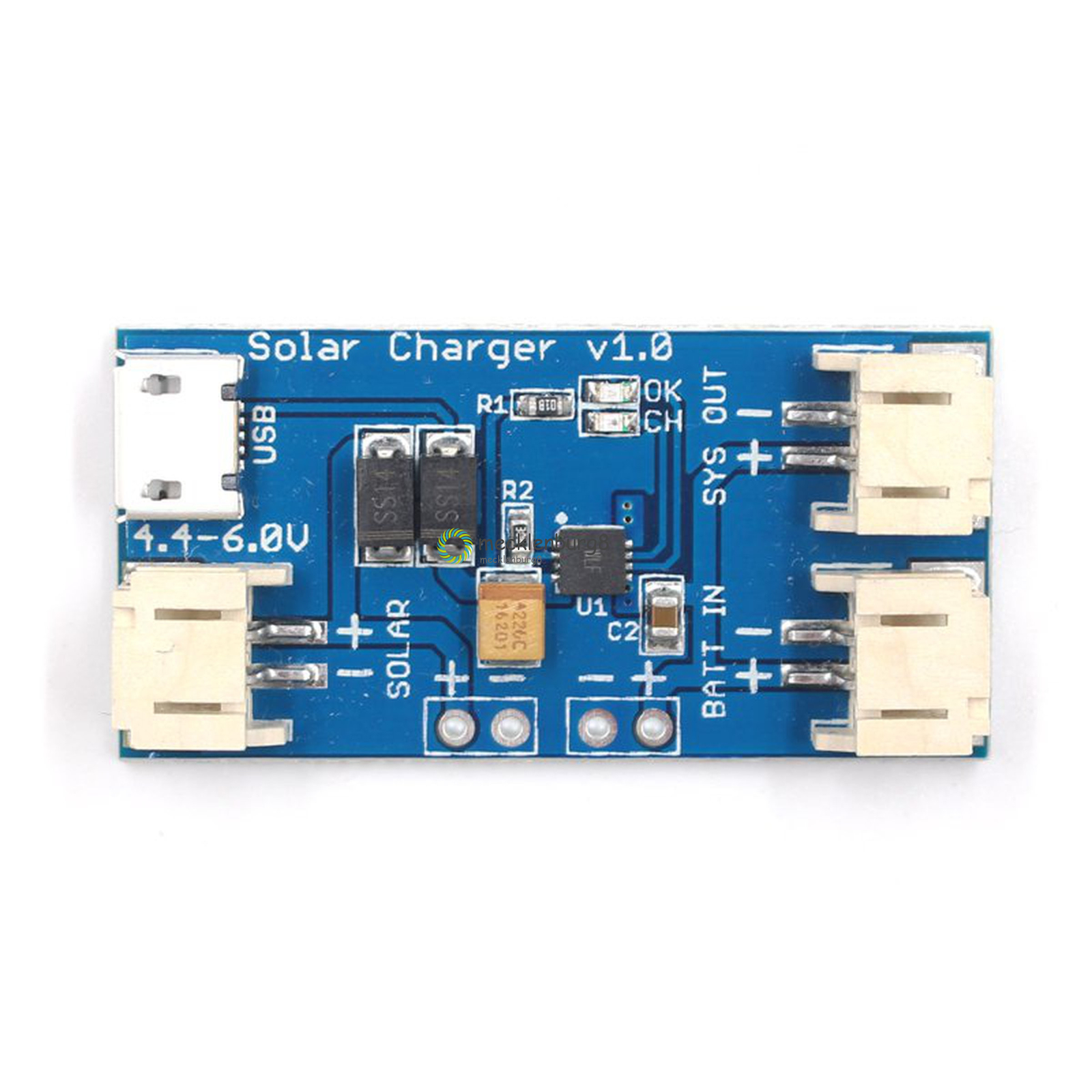 2x CN3065 Solar-Lipo Ladeplatine – Micro-USB & Solar-kompatibel, Max. 500 MA Für DIY-Projekte