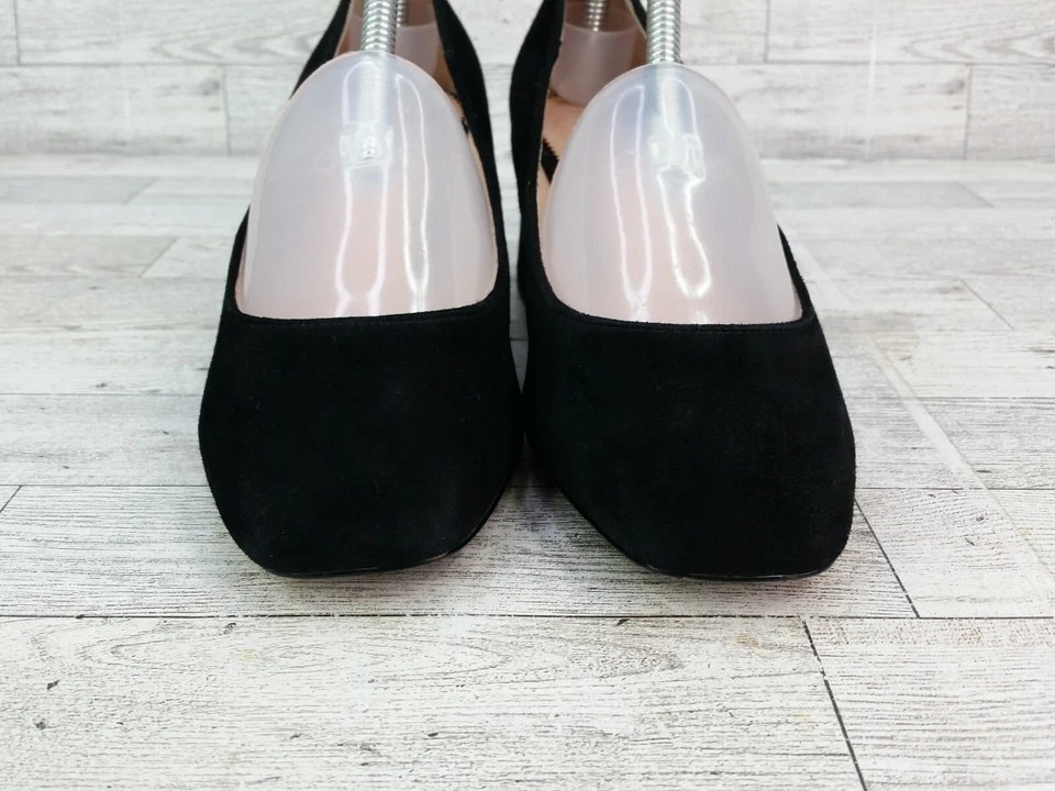 Zapatos de salón para mujer J Crew negros de gamuza Kate de tacón ancho talla 8 tacones Foto 3 de 4