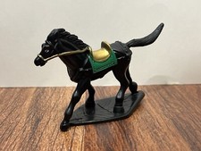 Lot Of 2 Military Horse Figures On Stands Plastic 3" Battle Dress