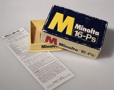 MINOLTA 16-PS BOX ONLY W/ 16MM FILM GUIDE