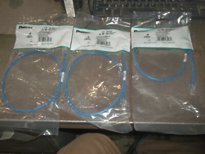 LOT OF 3 PANDUIT UTPCH2BUY TX5E UTP PATCH CORDS 24 AWG 2 FEET (WL2-3)